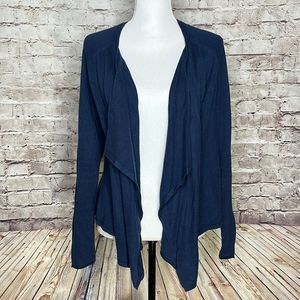 Aeropostale Waterfall Open Front Navy Lightweight Cardigan